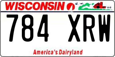 WI license plate 784XRW
