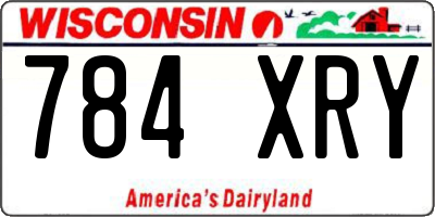 WI license plate 784XRY