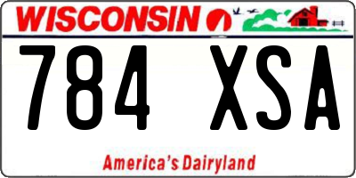 WI license plate 784XSA