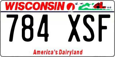WI license plate 784XSF