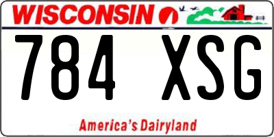 WI license plate 784XSG