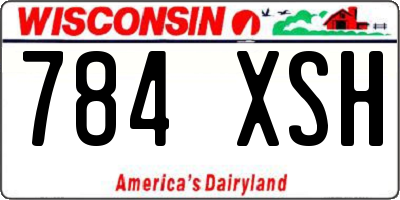 WI license plate 784XSH