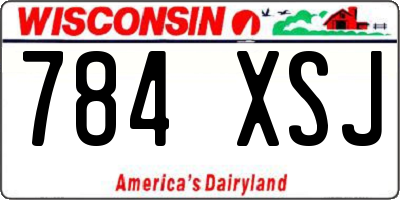 WI license plate 784XSJ