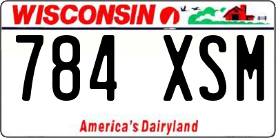 WI license plate 784XSM