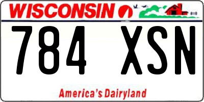 WI license plate 784XSN