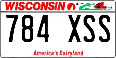 WI license plate 784XSS