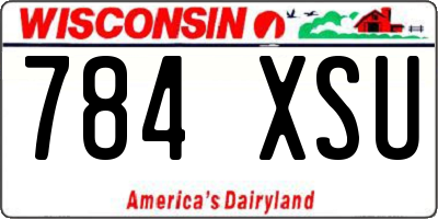 WI license plate 784XSU