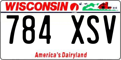 WI license plate 784XSV