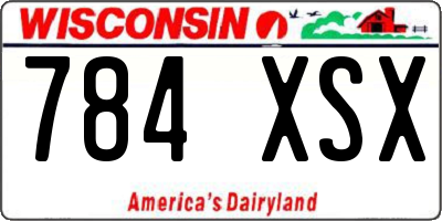 WI license plate 784XSX