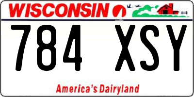WI license plate 784XSY