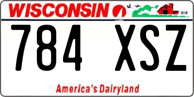WI license plate 784XSZ