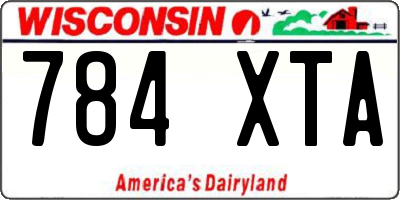 WI license plate 784XTA