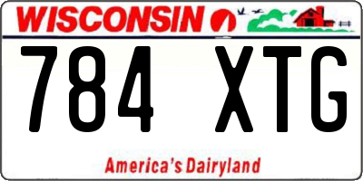 WI license plate 784XTG