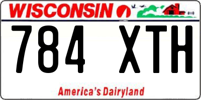WI license plate 784XTH
