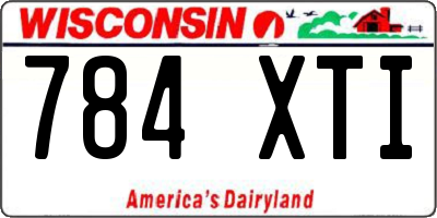 WI license plate 784XTI