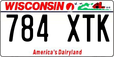 WI license plate 784XTK