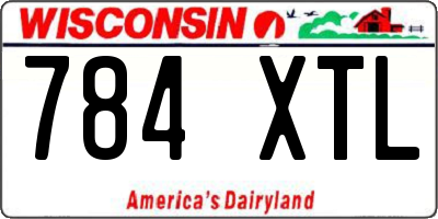 WI license plate 784XTL