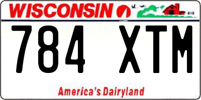 WI license plate 784XTM