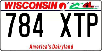 WI license plate 784XTP