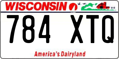 WI license plate 784XTQ