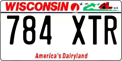 WI license plate 784XTR