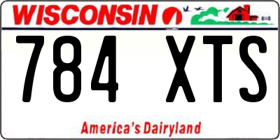 WI license plate 784XTS