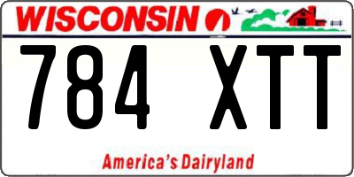 WI license plate 784XTT