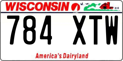 WI license plate 784XTW