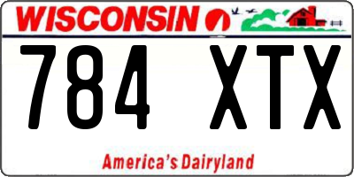 WI license plate 784XTX
