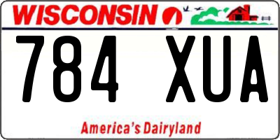 WI license plate 784XUA