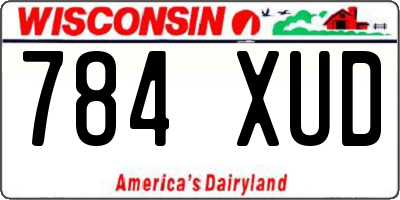 WI license plate 784XUD