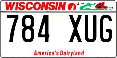WI license plate 784XUG