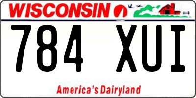 WI license plate 784XUI
