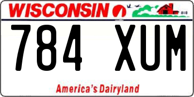 WI license plate 784XUM