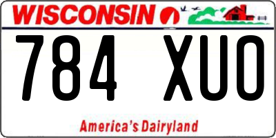 WI license plate 784XUO