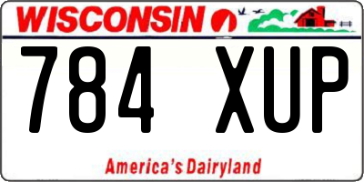 WI license plate 784XUP