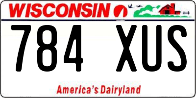 WI license plate 784XUS
