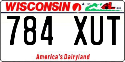 WI license plate 784XUT