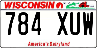WI license plate 784XUW