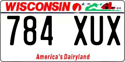 WI license plate 784XUX