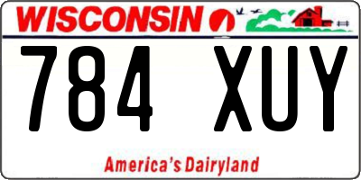 WI license plate 784XUY