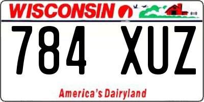 WI license plate 784XUZ
