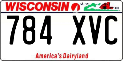 WI license plate 784XVC
