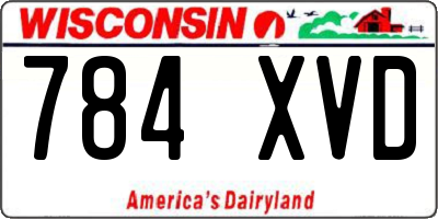 WI license plate 784XVD