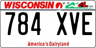 WI license plate 784XVE