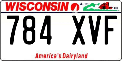 WI license plate 784XVF