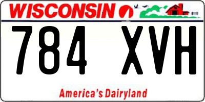 WI license plate 784XVH