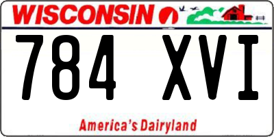 WI license plate 784XVI