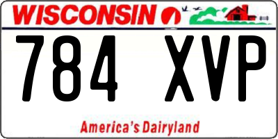 WI license plate 784XVP