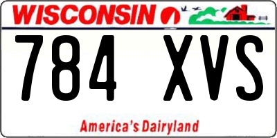 WI license plate 784XVS